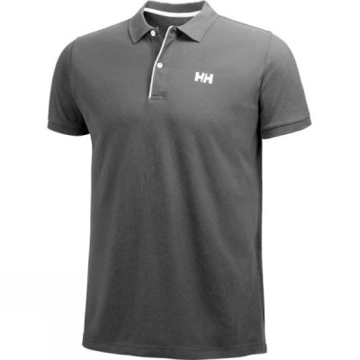 Polo Helly Hansen Crew HH Classic Hombre - Gris Oscuro - Chile VJY593142